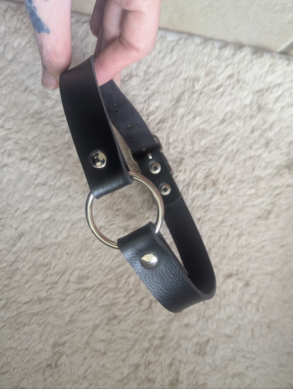 Gothic Choker Stainless Steel + Brazilian Vegan Leather (Amazing Quality).